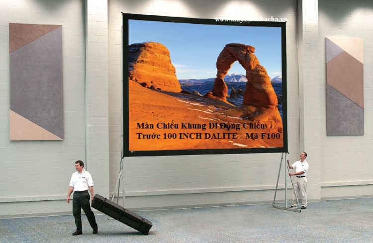 MÀN CHIẾU KHUNG 100 INCH CHIẾU TRƯỚC DALITE - MÃ F100, TỈ LỆ 4 : 3